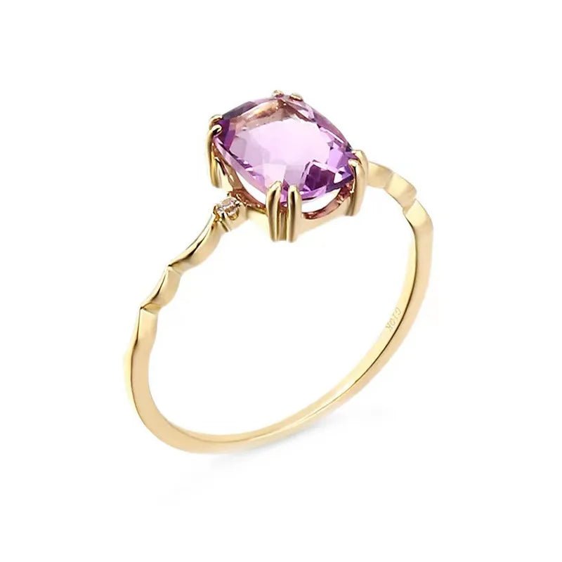 Bague Carré Zircon Violet – Argent 925 - Erezya
