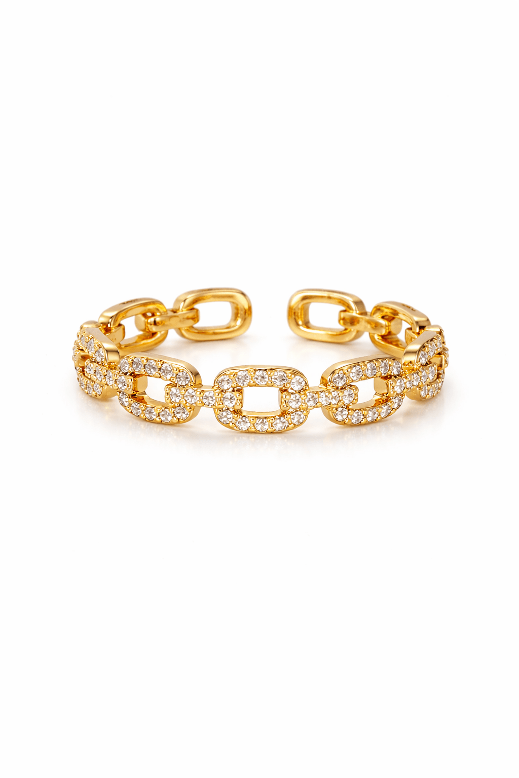 Bague Chaîne Iconique – Plaqué Or - Erezya