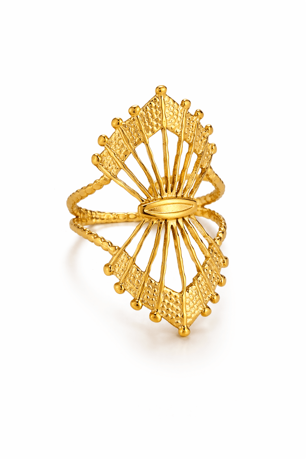 Bague Éventail Doré - Erezya