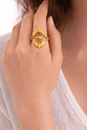 Bague Éventail Doré - Erezya