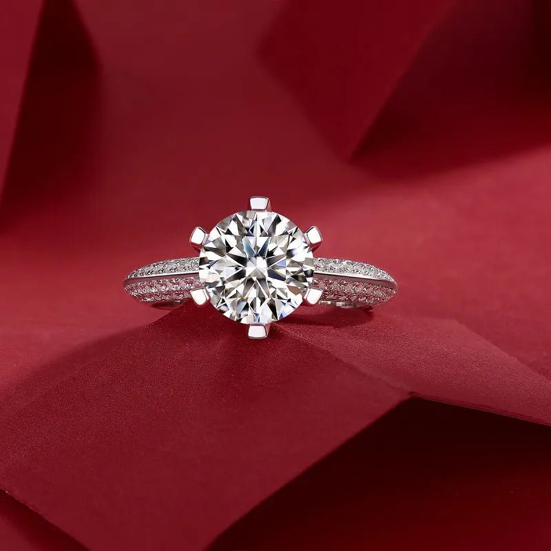Bague Géométrique Moissanite – Argent 925 - Erezya