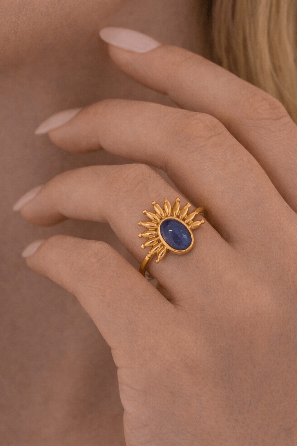 Bague Œil Solaire – Pierre Naturelle - Erezya