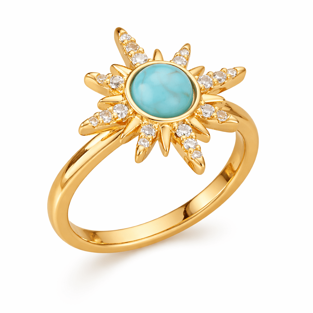Bague Soleil Turquoise Vintage - Erezya