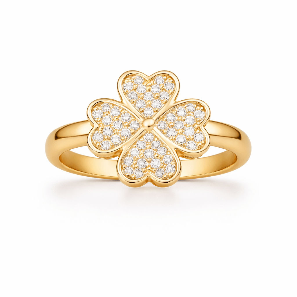 Bague Trèfle Éclat Doré - Erezya