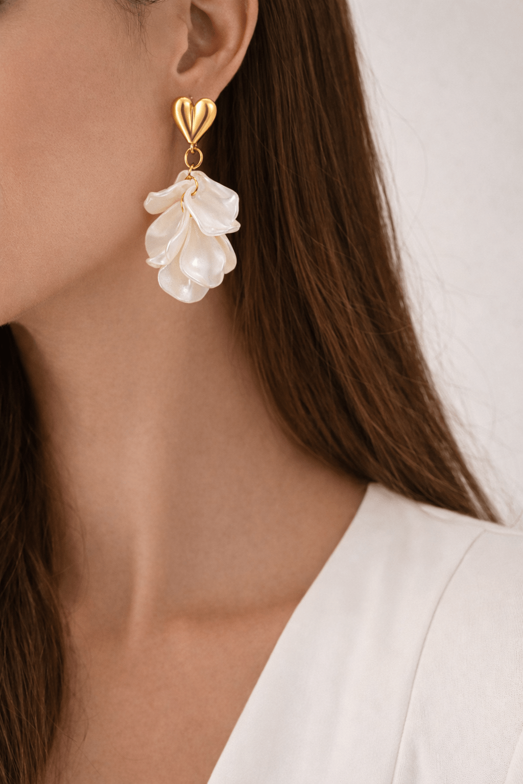 Boucles d’oreilles Cœur & Pétales - Erezya