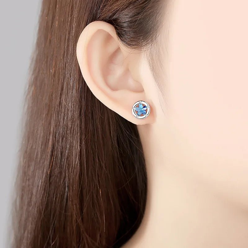 Boucles d'Oreilles Étoile Cristal – Argent 925 - Erezya