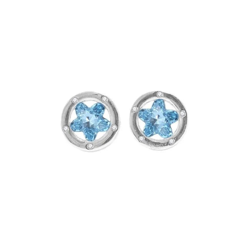 Boucles d'Oreilles Étoile Cristal – Argent 925 - Erezya