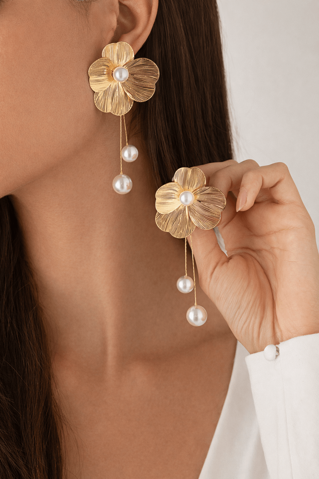 Boucles d’oreilles Fleur Ginkgo Élégantes - Erezya