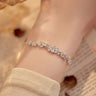 Bracelet Argent Pétales Scintillants - Erezya