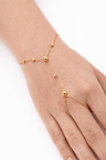 Bracelet de main – Chaîne perlée Plaqué Or - Erezya