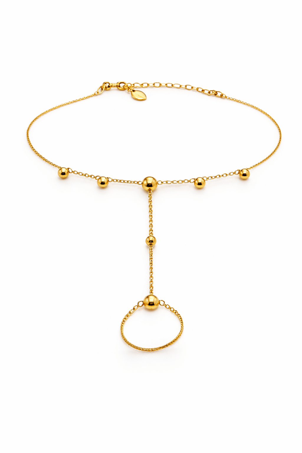 Bracelet de main – Chaîne perlée Plaqué Or - Erezya