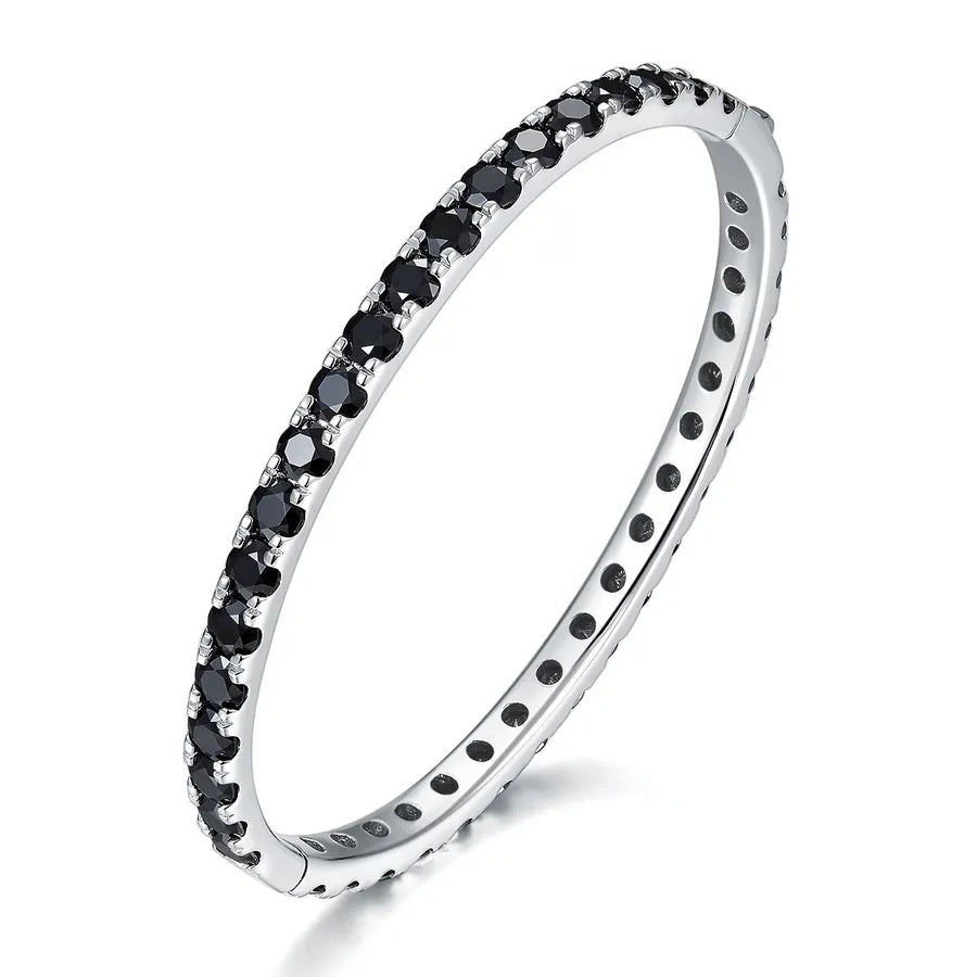 Bracelet Moissanite Noir – Argent 925 - Erezya
