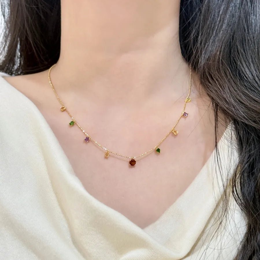 Collier Argent 925 Géométrique – Cristal Éclat - Erezya