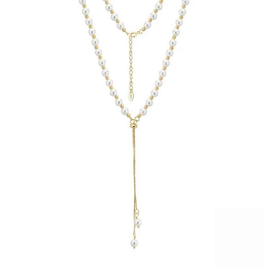 Collier Argent 925 Géométrique – Perles Fines - Erezya