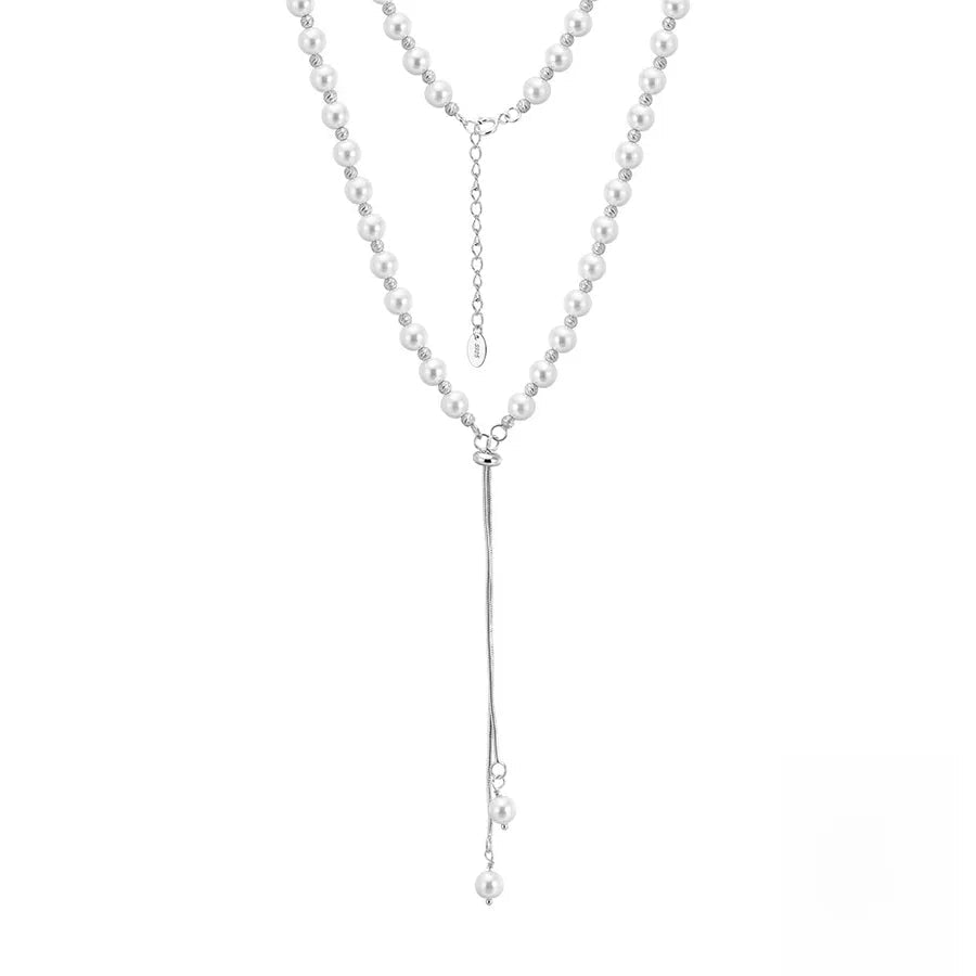 Collier Argent 925 Géométrique – Perles Fines - Erezya