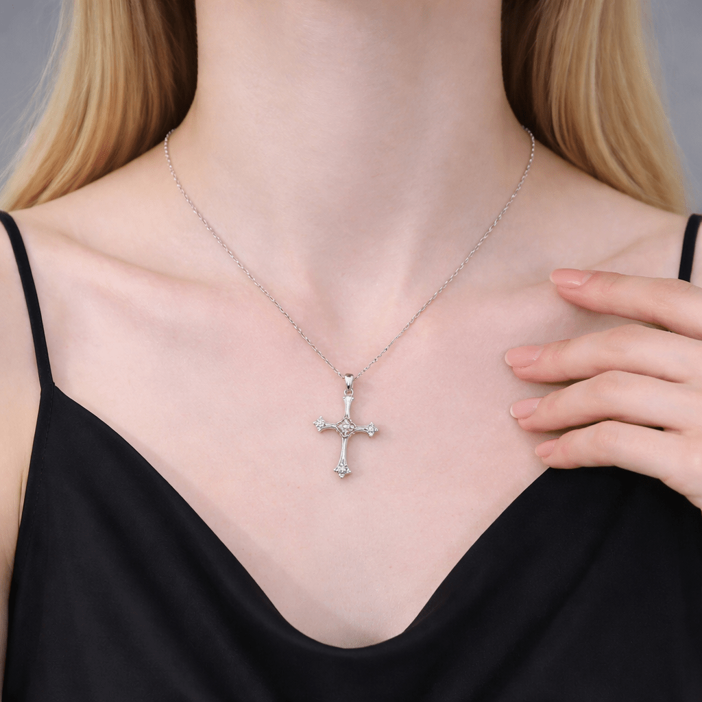 Collier Argent Croix Pure - Erezya