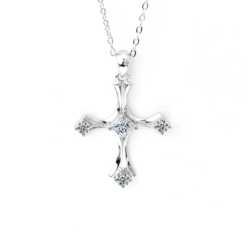 Collier Argent Croix Pure - Erezya