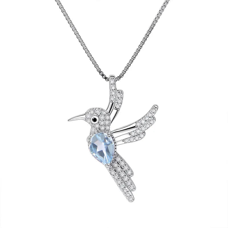 Collier Argent Oiseau Élégant - Erezya