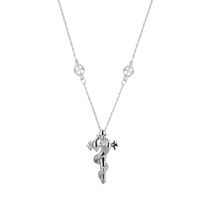 Collier Argent Serpent Vintage - Erezya