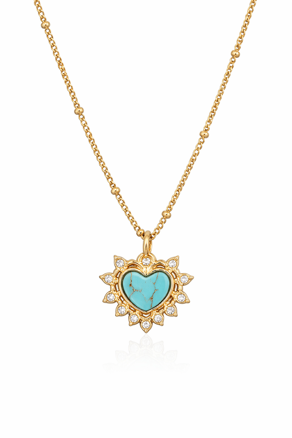 Collier Cœur Turquoise Vintage - Erezya