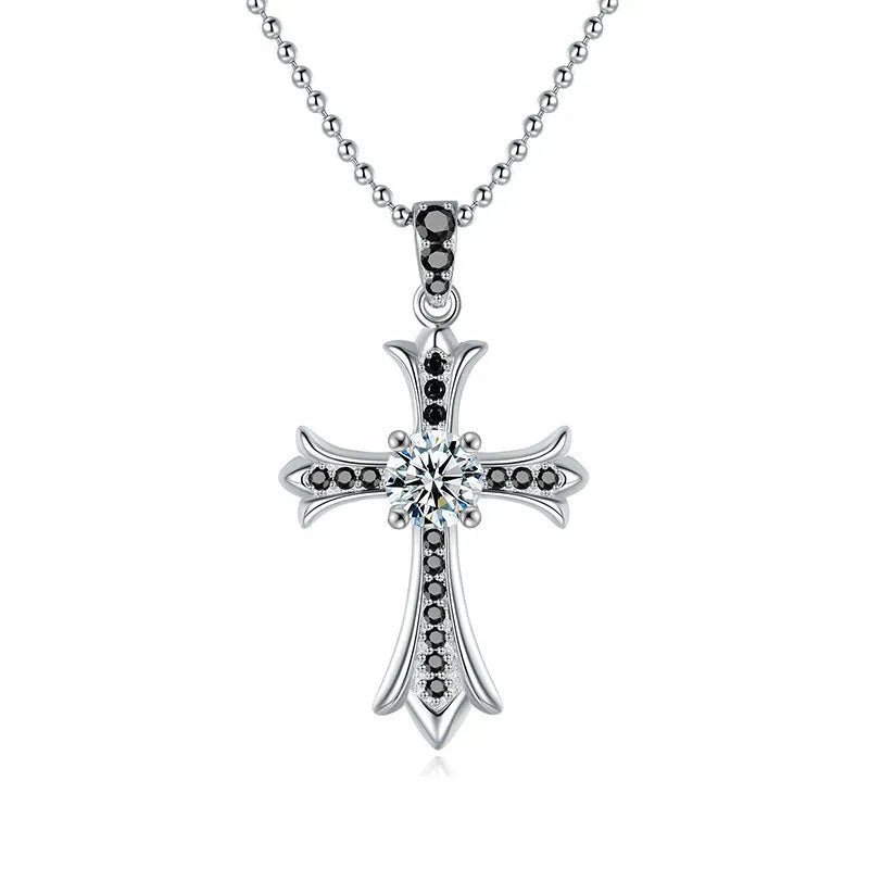 Collier Pendentif Croix Moissanite – Argent 925 - Erezya