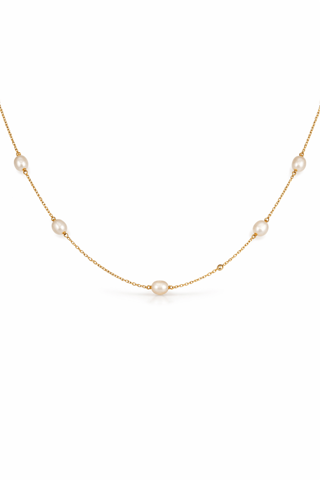 Collier Perles d’Eau Douce Minimal – Plaqué Or 18K - Erezya